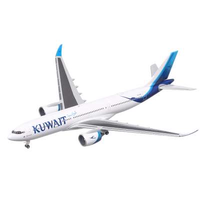 Airbus A330-800 neo Kuweit Airways, macheta avion, scara 1:500, alb cu albastru, Herpa