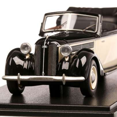 Audi 920 Convertible 1939, macheta auto, scara 1:43, alb cu negru, Neo