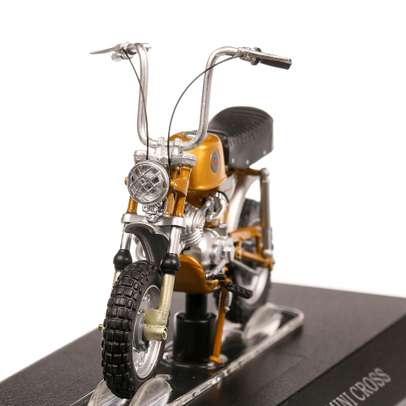 Benelli Mini Cross 1970, macheta motocicleta, scara 1:18, auriu, Atlas