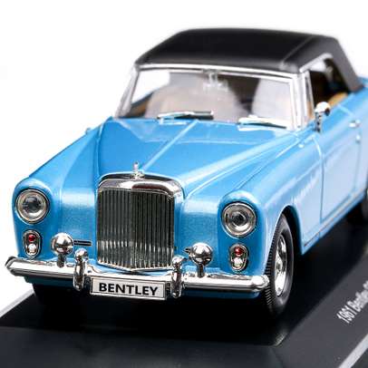 Bentley Continental S2 DHC 1961, macheta auto scara 1:43, bleu cu negru, Lucky Die Cast