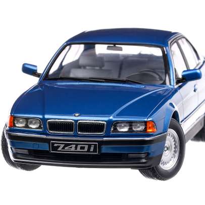 BMW 740i E38 1 Series 1994, macheta auto scara 1:18, albastru, KK Scale-3