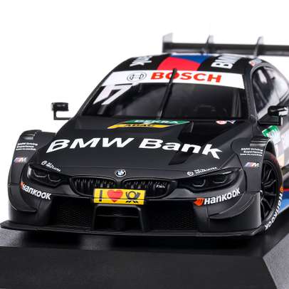 BMW M4 2018, BMW Team RBM Bruno Spengler, macheta auto, scara 1:18, negru, Minichamps
