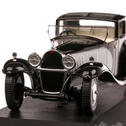 Bugatti Type 41 Royale 1928, macheta auto, scara 1:43, negru cu argintiu, White Box