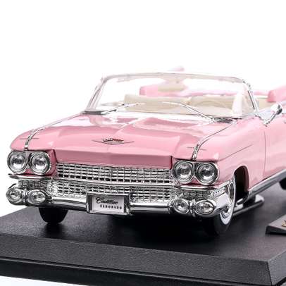 Cadillac Eldorado Cabriolet 1959, macheta auto scara 1:18, roz, Maisto-3