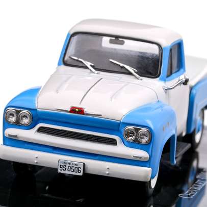 Chevrolet 3100 Picape 1964, macheta auto, scara 1:43, bleu cu alb, Magazine Models