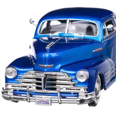 Chevrolet Aerosedan Fleetline 1948, macheta auto scara 1:24, albastru, MotorMax