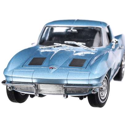 Chevrolet Corvette C2 1963, macheta auto 1:24, albastru, Welly