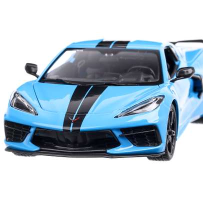 Chevrolet Corvette C8 2020, macheta auto, scara 1:24, albastru , Maisto