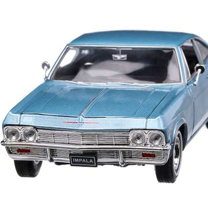 Chevrolet Impala SS396 coupe 1965, macheta auto scara 1:24, bleu, Welly