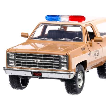 Chevrolet K5 Blazer Police 1980, macheta auto, scara 1:24, maro, Jada Toys
