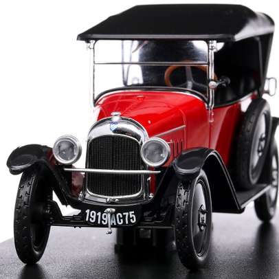 Citroen Type A 10HP Torpedo 1919-1921, macheta auto, scara 1:24, rosu cu negru, Magazine Models