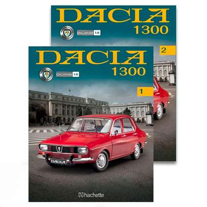 Pachet Macheta construibila Dacia 1300 scara 1:8 Hachette - revistele nr.1+2