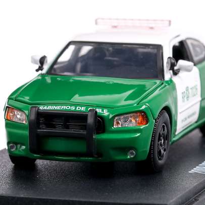 Dodge Charger Police *Carabineros de Chile* 2008, macheta auto, scara 1:43, alb cu verde, GreenLight