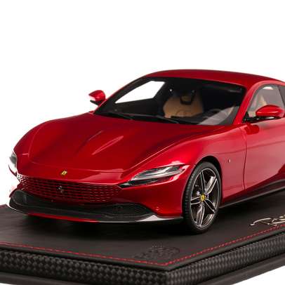 Ferrari Roma 2019, macheta auto, scara 1:18, rosu metalizat, BBR Models