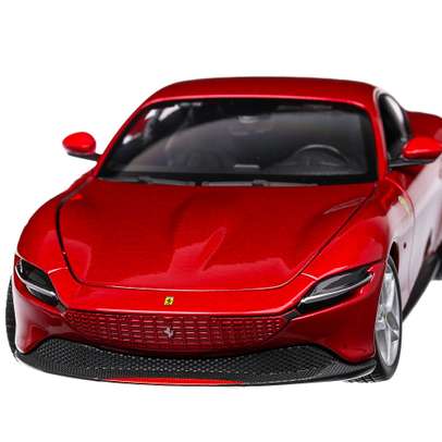 Ferrari Roma 2019, macheta auto, scara 1:24, rosu metalizat, Bburago