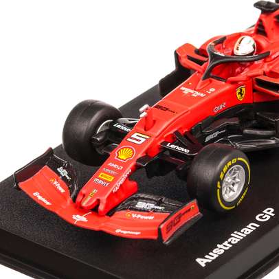 Macheta monopost Ferrari SF90 #5 F1 GP Australia S.Vettel 2019, scara 1:43, rosu, Bburago
