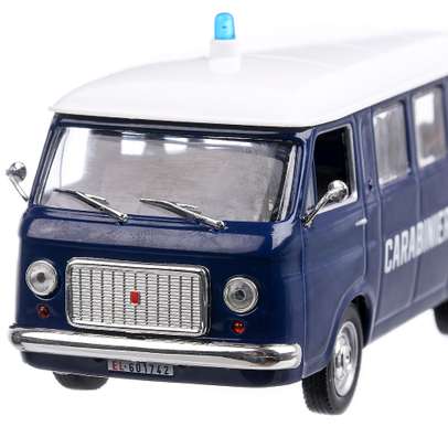 Fiat 238 mini van Carabinieri 1969, macheta auto scara 1:43, albastru inchis, Magazine Models