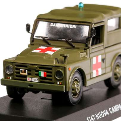 Fiat Nouva Campagnola Ambulanza Carabinieri 1977, macheta suv, scara 1:43, verde olive mat, Magazine models