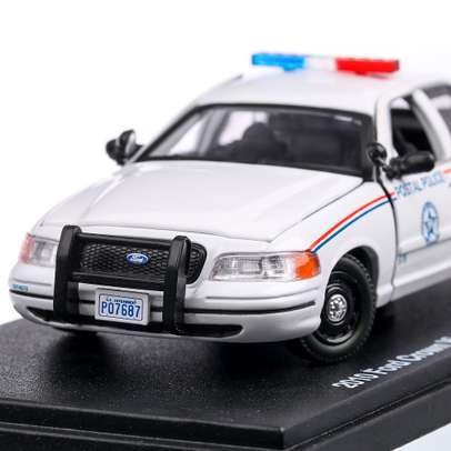 Ford Crown Victoria Police Interceptor United States Postal Service 2010, macheta auto, scara 1:43, alb, GreenLight