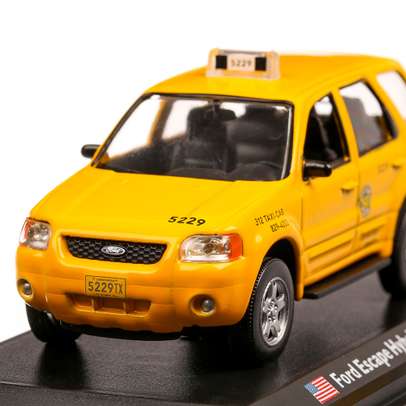 Ford Escape Hybrid Chicago Taxi 2005, macheta Taxi scara 1:43, galben, Atlas