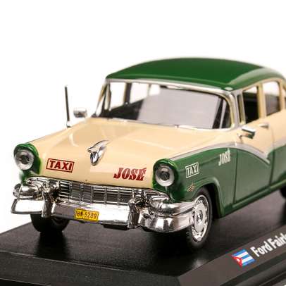 Ford Fairlane Taxi Havana 1956, macheta Taxi scara 1:43, verde cu crem, Atlas