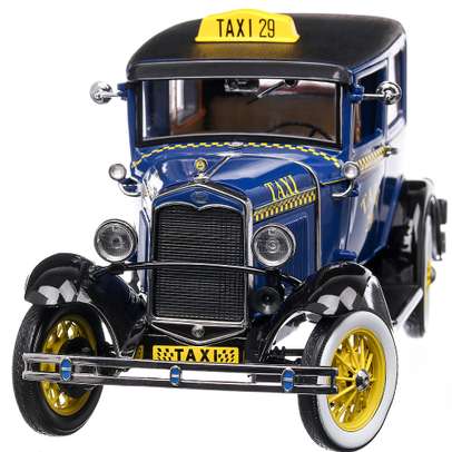 Ford Model A Tudor 1931, #29, macheta taxi, scara 1:18, albastru, Sun Star