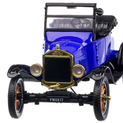 Ford Model T Runabout Cabriolet 1925, macheta auto scara 1:24, albastru cu negru, MotorMax