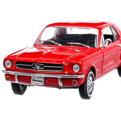 Ford Mustang Coupe 1964, macheta auto, scara 1:24, rosu, Welly