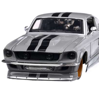 Ford Mustang GT Tuning1967, macheta auto, scara 1:24, gri cu negru, Maisto