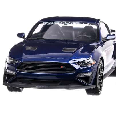 Ford Mustang Roush Stage 3 2019 Resin Series, macheta auto scara 1:18, albastru, GTspirit