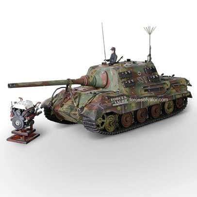 Sd.Kfz.186 Panzerjager Tiger Ausf. B Henschel suspension, vehicul militar scara 1:32, camuflaj, Forces of Valor