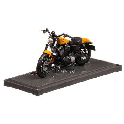 Harley-Davidson Sportster Iron 883 2014, macheta motocicleta, scara 1:18, galben mat, Maisto-2