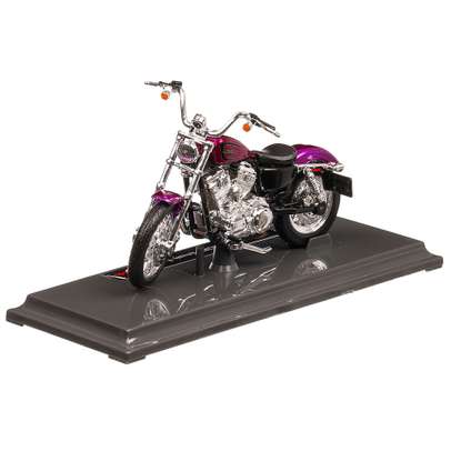 Harley-Davidson XL 1200V Seventy-Two 2013, macheta motocicleta, scara 1:18, violet metalizat, Maisto-2