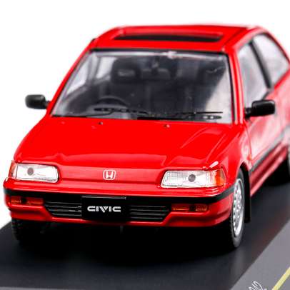 Honda Civic RHD 4th 1987, macheta auto scara 1:43, rosu, First 43 Models