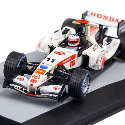 Honda RA106 #11 R Barrichello P7 Italia GP 2006, macheta auto scara 1:43, alb cu rosu, Atlas