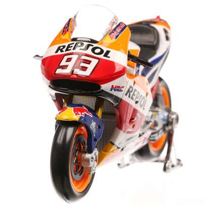 Honda Repsol RC213V #93 Marc Marquez World Champion 2017, macheta motocicleta, scara 1:18, rosu cu portocaliu si albastru, Maisto
