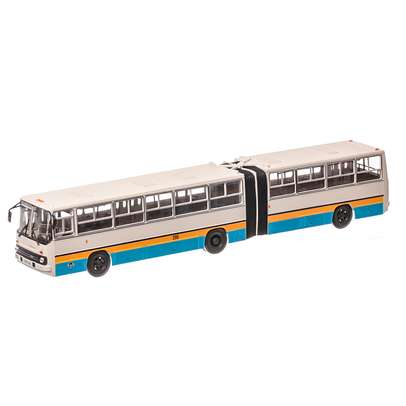 Ikarus 280 1984, macheta autobuz articulat scara 1:43,  gri cu albastru, Premium ClassiXXs