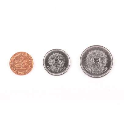 Monede si Bancnote de pe Glob Nr.121 - 1 cruzado 20 centavos 1 pfenig