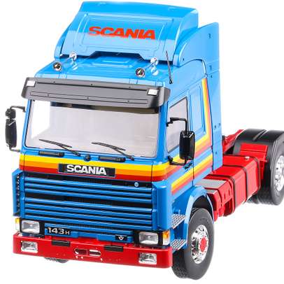 Scania 143H V8 Topline Truck 1987, macheta auto scara 1:18, albastru, MCG