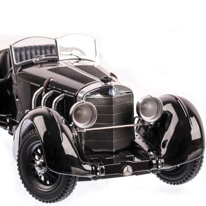 Mercedes-Benz SSK cabriolet 1930, macheta auto scara 1:18, negru, Limited Edition, KK SCALE