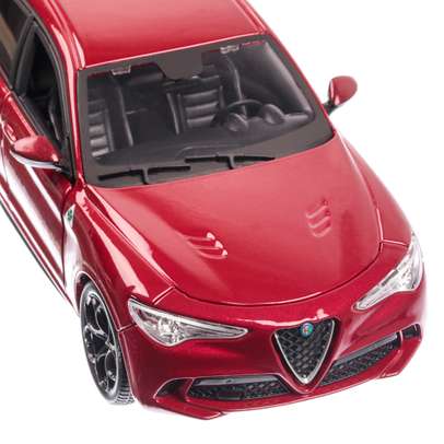 Alfa Romeo STELVIO, macheta auto scara 1:24, visiniu, window box, Bburago