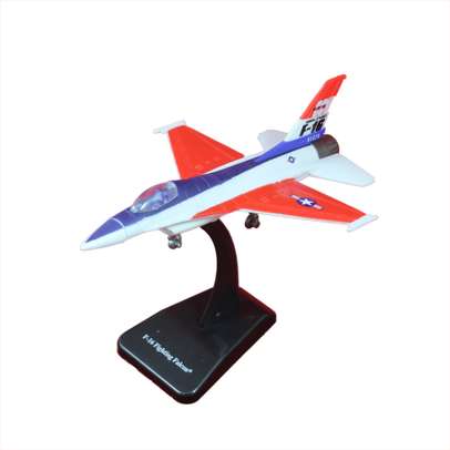 Avion F-16 Fighting Falcon 2000, macheta avion, scara 1:72, rosu cu albastru, New Ray