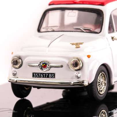 Fiat Abarth 595 SS, 1964, scara 1:43, alb cu rosu, Vitesse Sun Star
