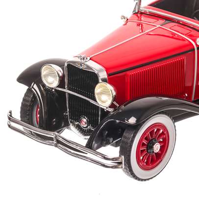 Dodge Eight DG decapotabil 1931, macheta auto scara 1:18, rosu inchis cu negru, BoS Models-5