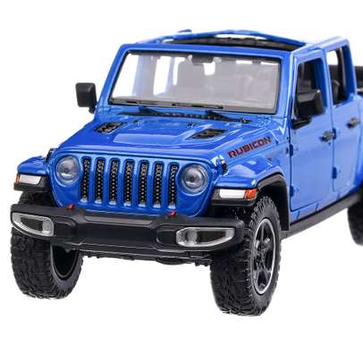 Jeep Gladiator Rubicon 2021, macheta  SUV,  scara 1:24, albastru metalizat, Motor Max