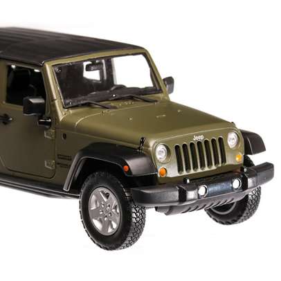 Jeep Wrangler Limited 2015, macheta auto, scara 1:24, vernil, window box, Maisto