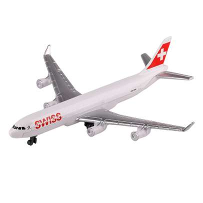 Jucarie avion Airbus A340 Swissair scara 1-500