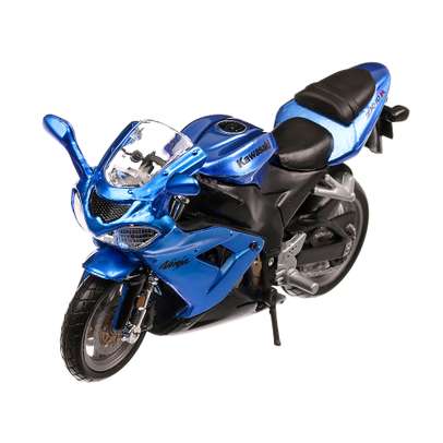Kawasaki Ninja ZX-10R 2004, macheta motocicleta, scara 1:18, albastru, Bburago-2