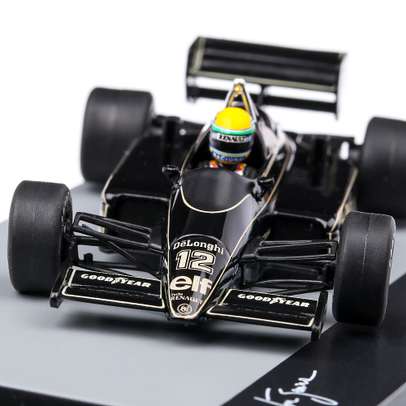 Lotus 98T #12 Ayrton Senna Brazilia GP F1 1986, macheta auto scara 1:43, negru, Atlas