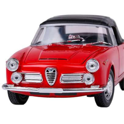 Macheta auto Alfa Romeo Spider hard top 2600 1960 scara 1:24 rosu Welly